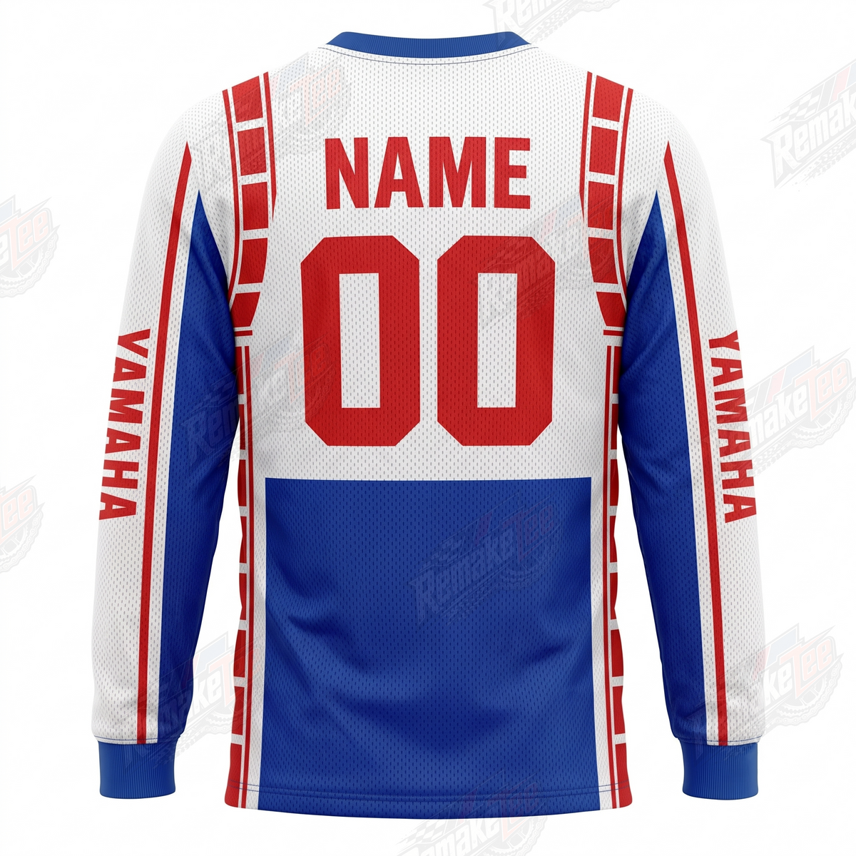 Yamaha Red White Blue Classic vintage VMX racing jersey - back product view