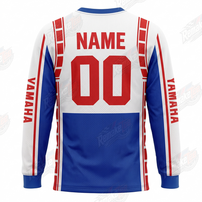 Yamaha Red White Blue Classic vintage VMX racing jersey - back product view