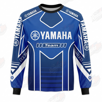 Yamaha Team 01 Blue vintage VMX racing jersey - front product view