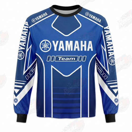 Yamaha Team 01 Blue vintage VMX racing jersey - front product view