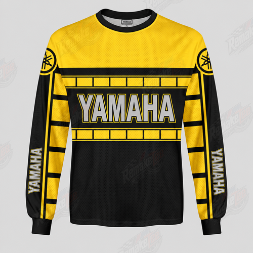 Yamaha Yellow Black vintage VMX racing jersey - product view
