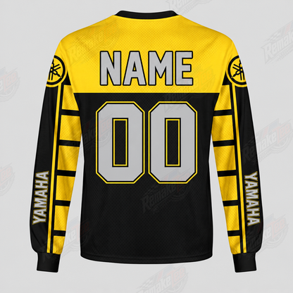 Yamaha Yellow Black vintage VMX racing jersey - alternate product view