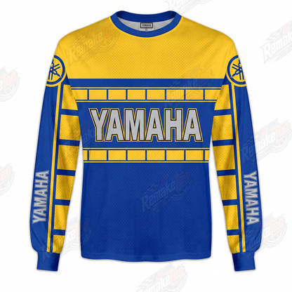 Yamaha Yellow Blue vintage VMX racing jersey - product view