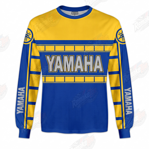 Yamaha Yellow Blue vintage VMX racing jersey - product view