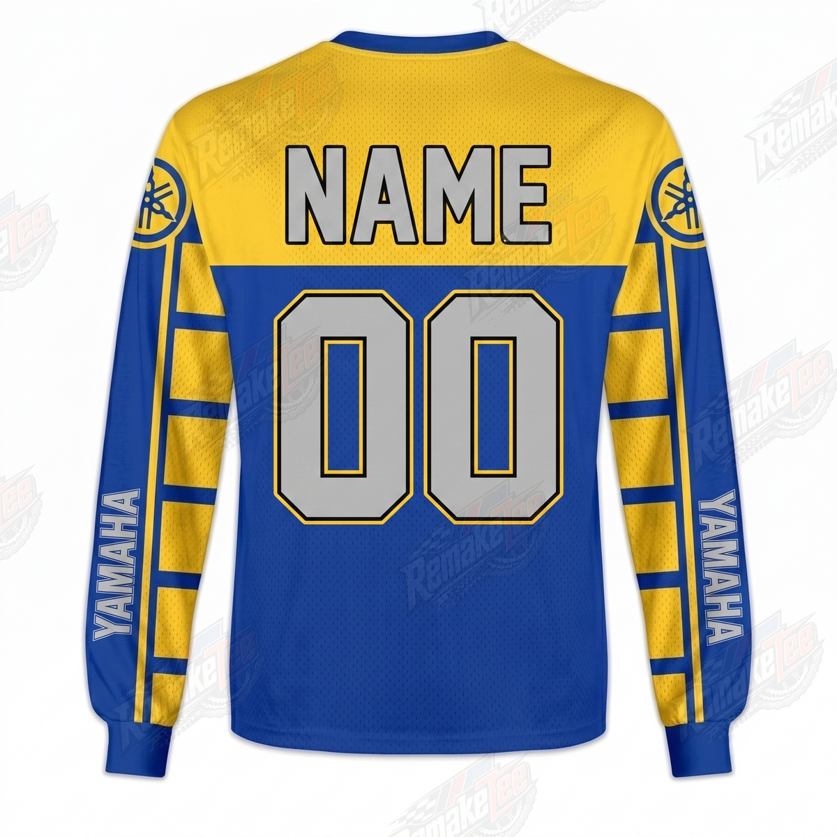 Yamaha Yellow Blue vintage VMX racing jersey - alternate product view