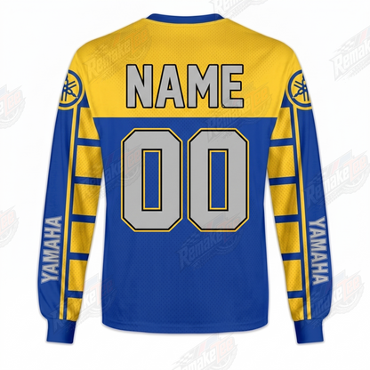 Yamaha Yellow Blue vintage VMX racing jersey - alternate product view