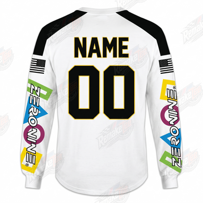 ZerOnine Factory White vintage BMX racing jersey - alternate product view