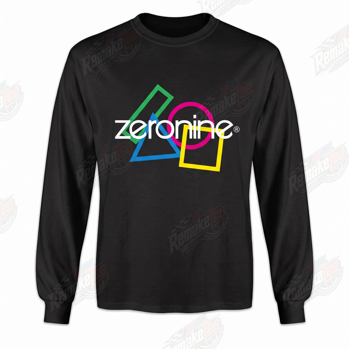 Zeronine Black vintage BMX racing jersey - product view