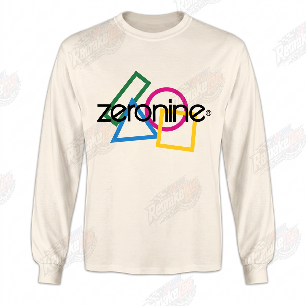 Zeronine Cream vintage BMX racing jersey - product view