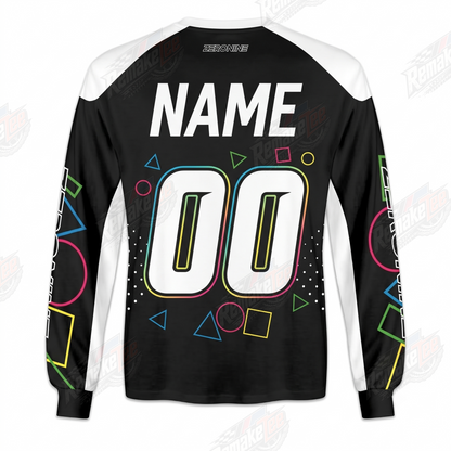 Zeronine Factory Black vintage BMX racing jersey - alternate product view