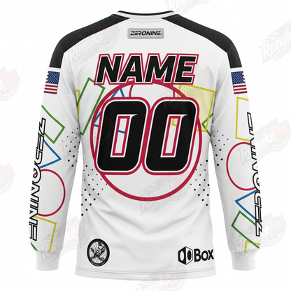 Zeronine Factory White vintage BMX racing jersey - alternate product view