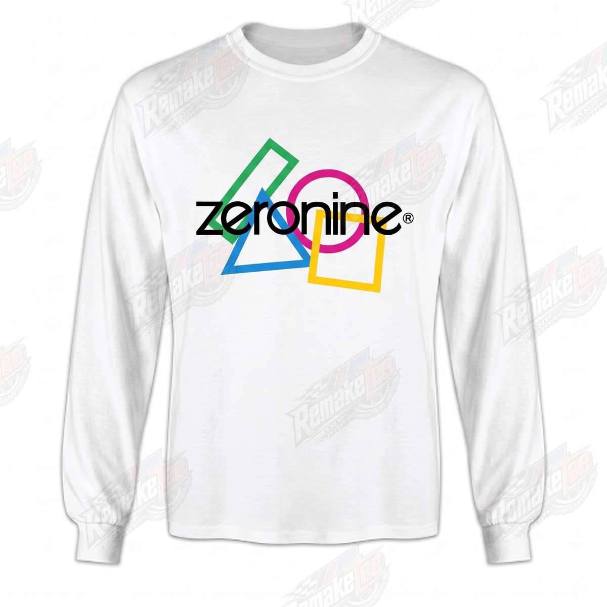 Zeronine White vintage BMX racing jersey - product view