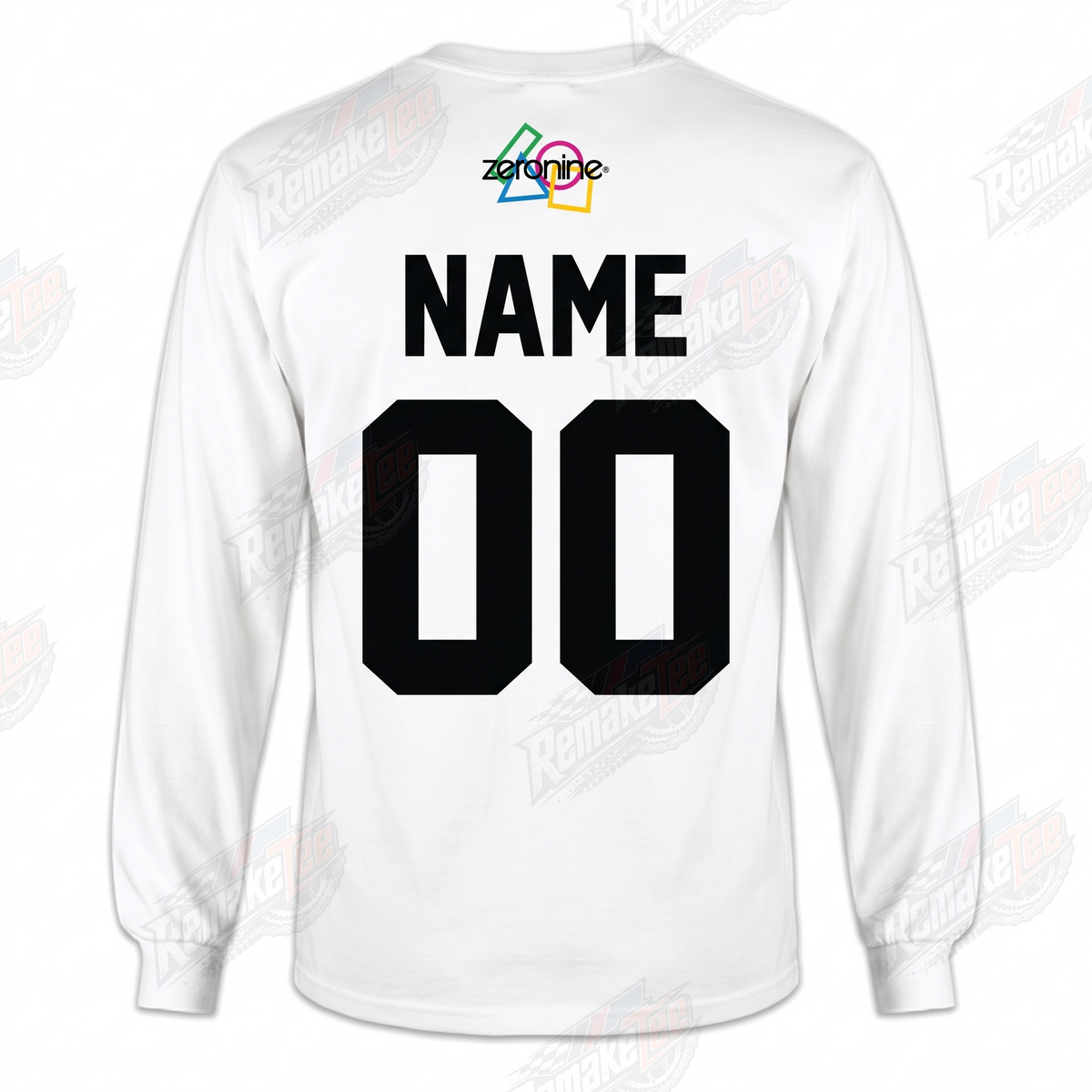 Zeronine White vintage BMX racing jersey - alternate product view