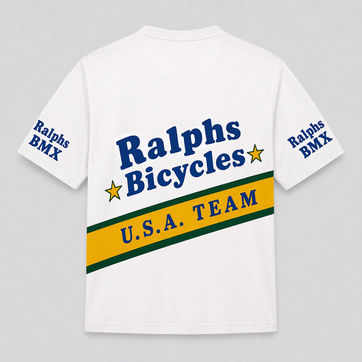 Ralphs Bicycles Vans A'ME Echo Blue vintage BMX racing jersey - design detail 4