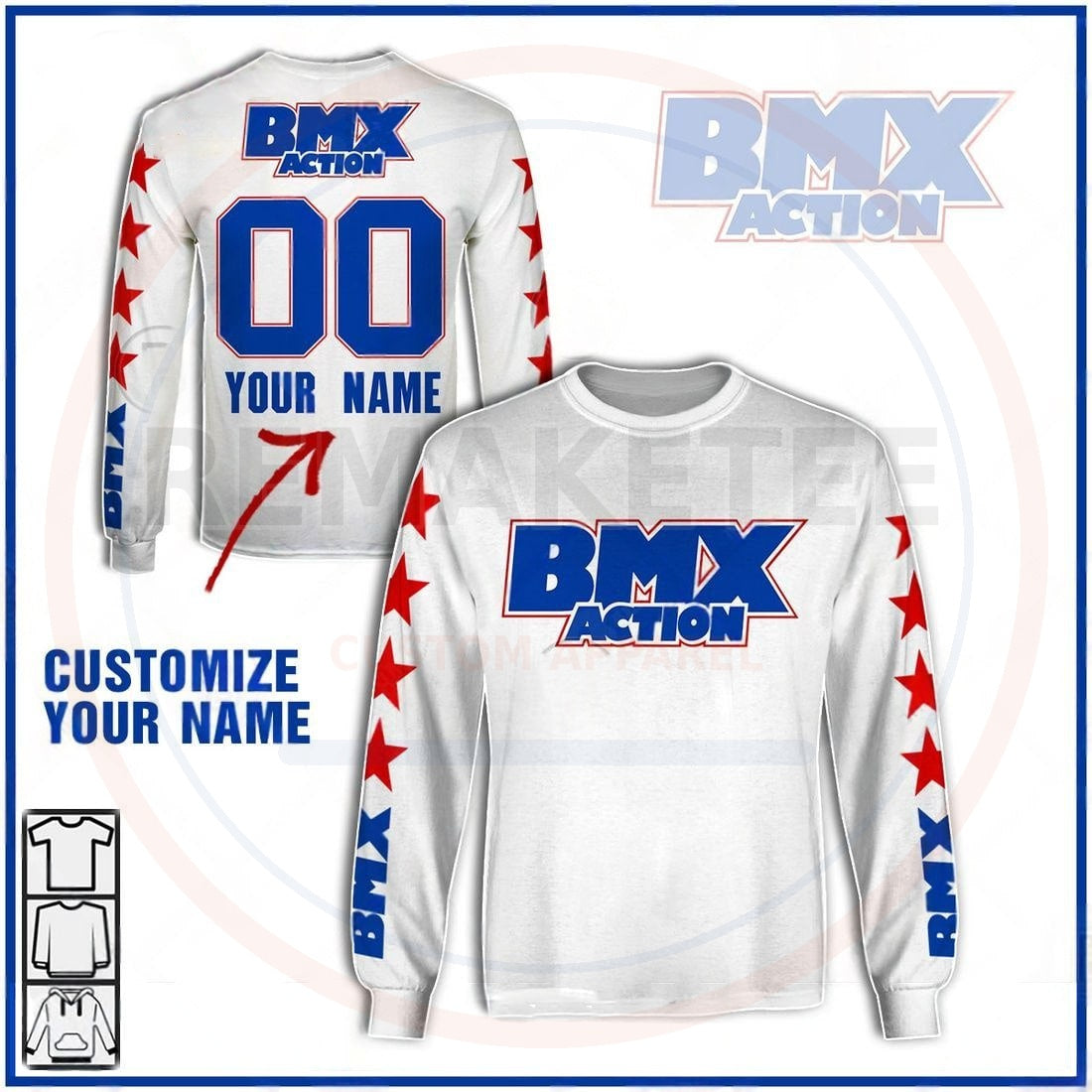 RemakeTee Custom Vintage Retro BMX Racing Jersey 074