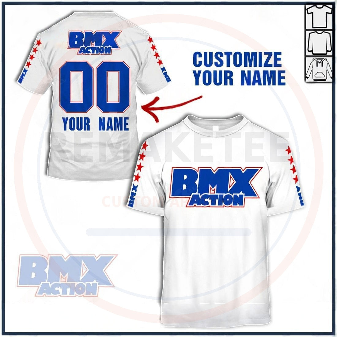 RemakeTee Custom Vintage Retro BMX Racing Jersey 074