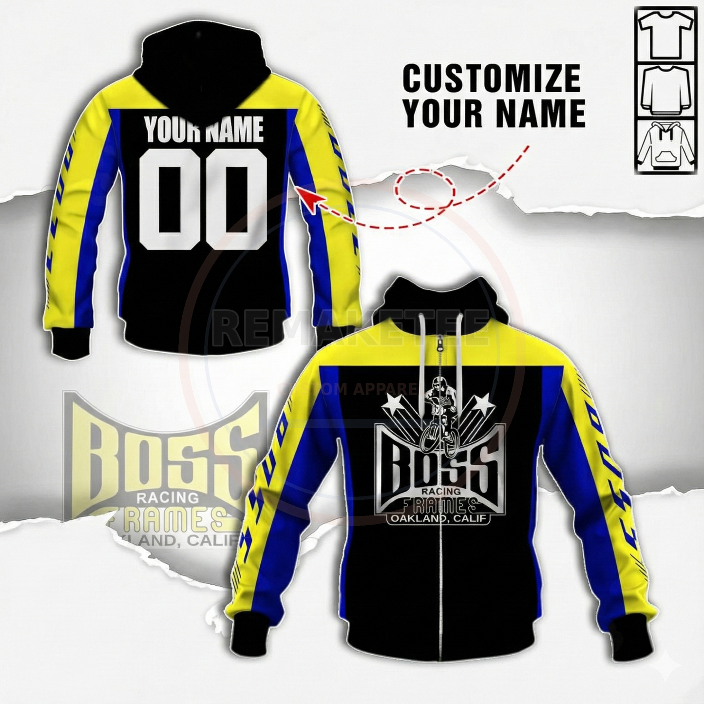 RemakeTee Custom Vintage Retro BMX Racing Jersey 076