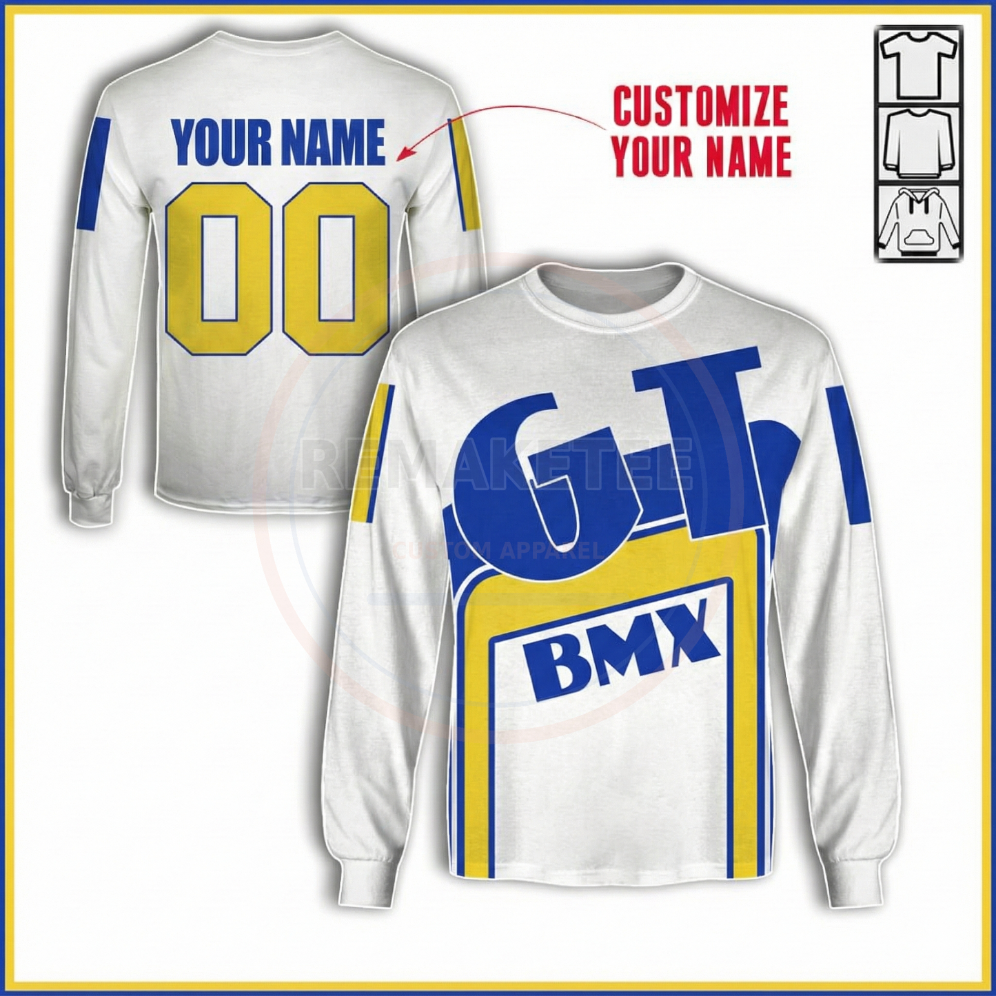 RemakeTee Custom Vintage Retro BMX Racing Jersey 083