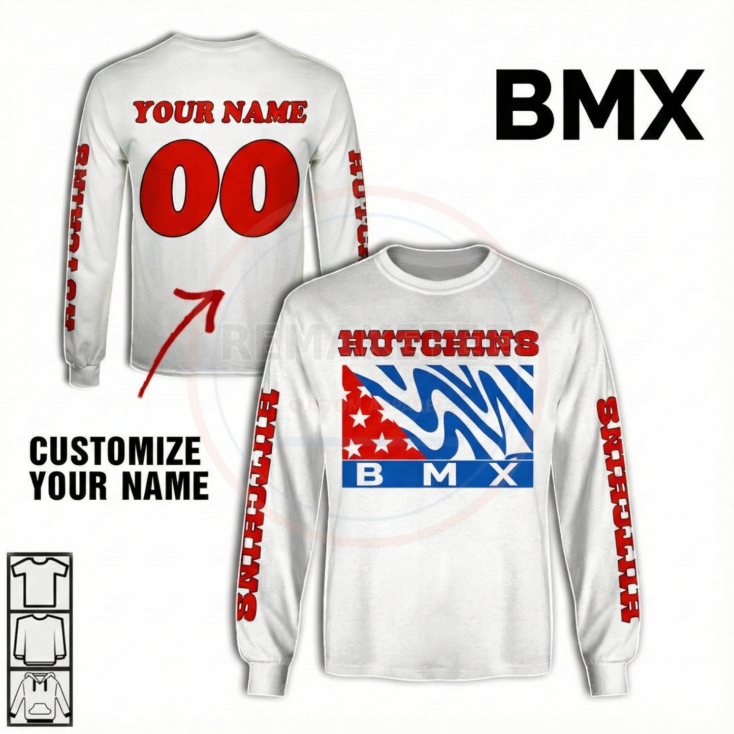RemakeTee Custom Vintage Retro BMX Racing Jersey 095