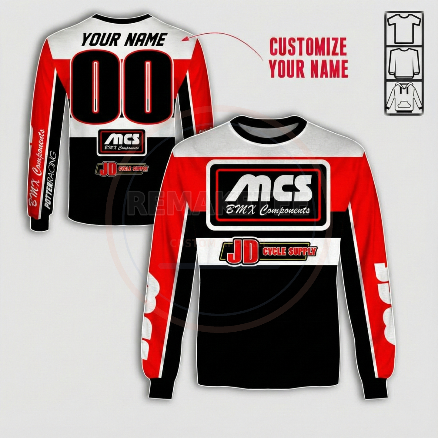 RemakeTee Custom Vintage Retro BMX Racing Jersey 096