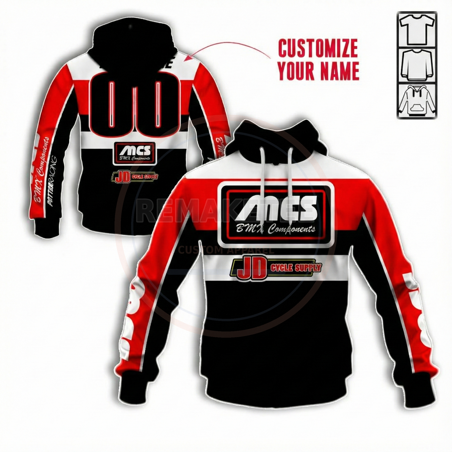 RemakeTee Custom Vintage Retro BMX Racing Jersey 096