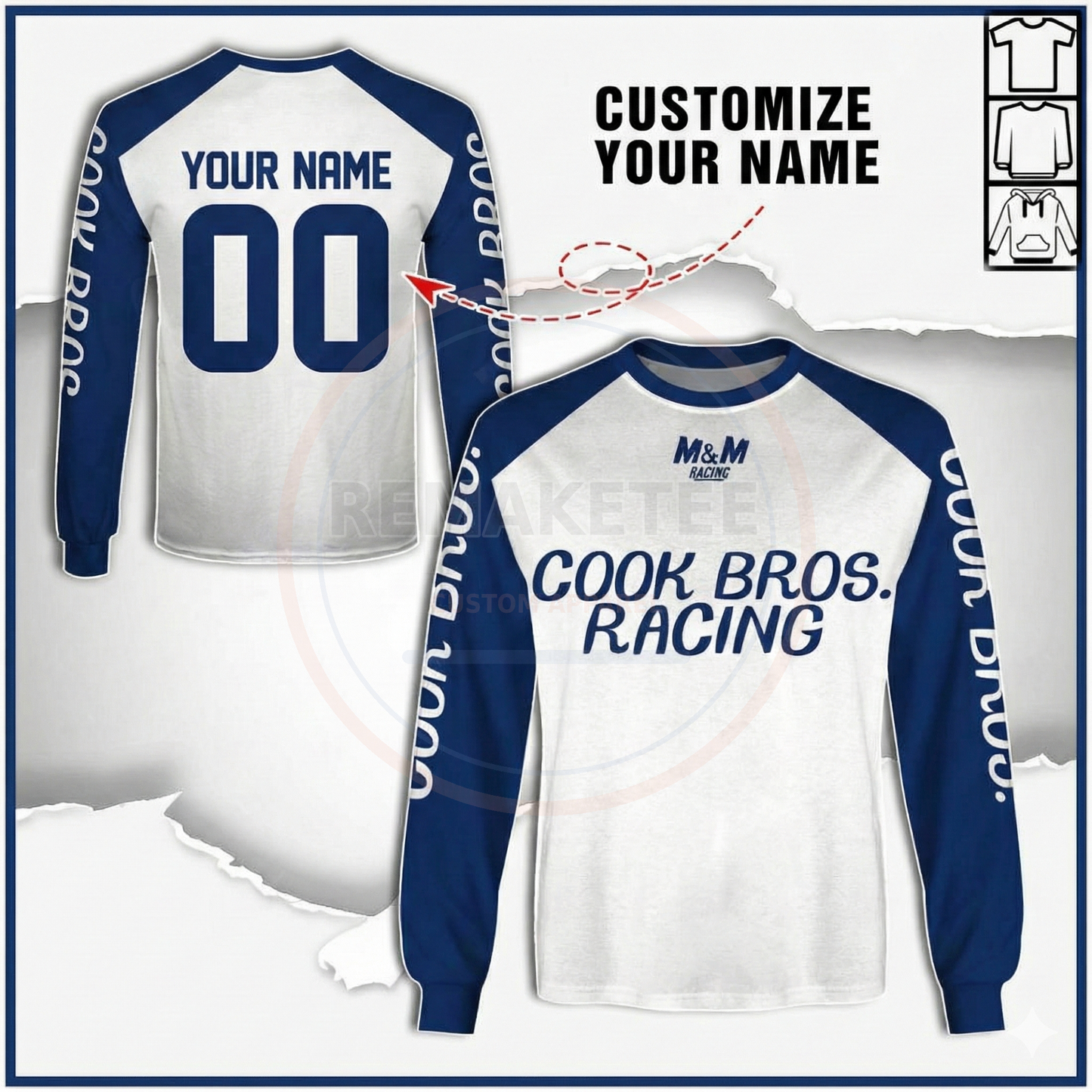 RemakeTee Custom Vintage Retro BMX Racing Jersey 092