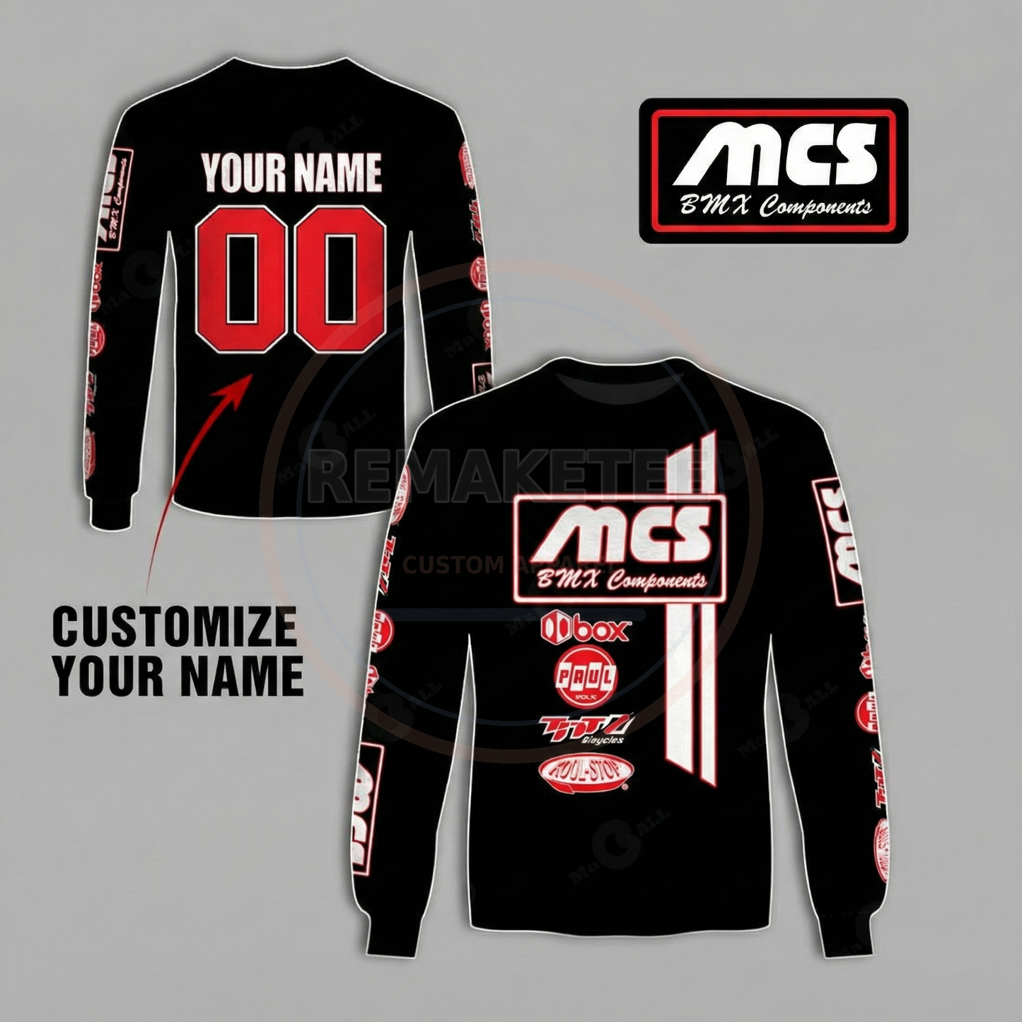 RemakeTee Custom Vintage Retro BMX Racing Jersey 098