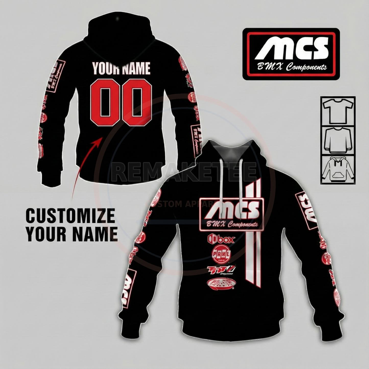 RemakeTee Custom Vintage Retro BMX Racing Jersey 098