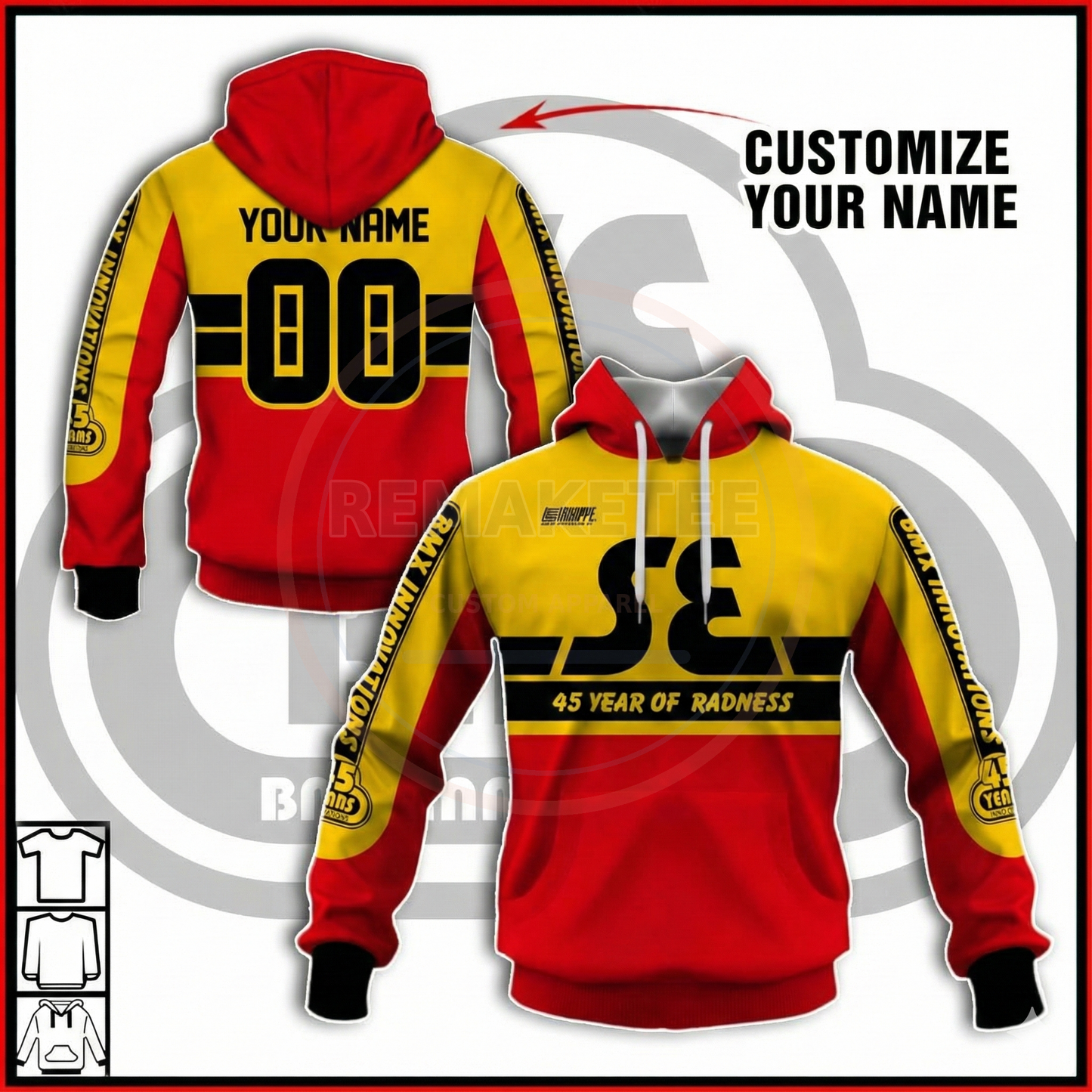RemakeTee Custom Vintage Retro BMX Racing Jersey 113