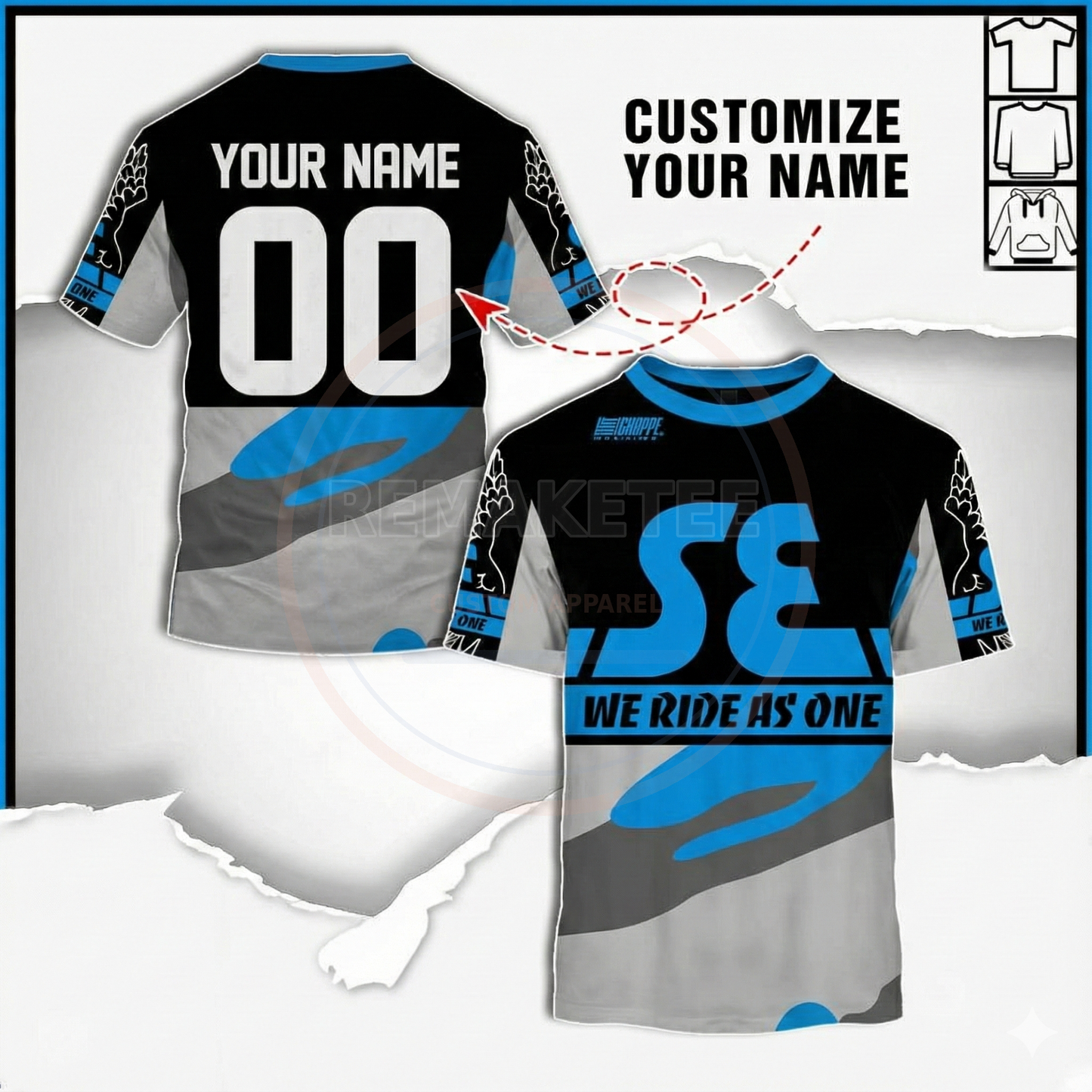 RemakeTee Custom Vintage Retro BMX Racing Jersey 114