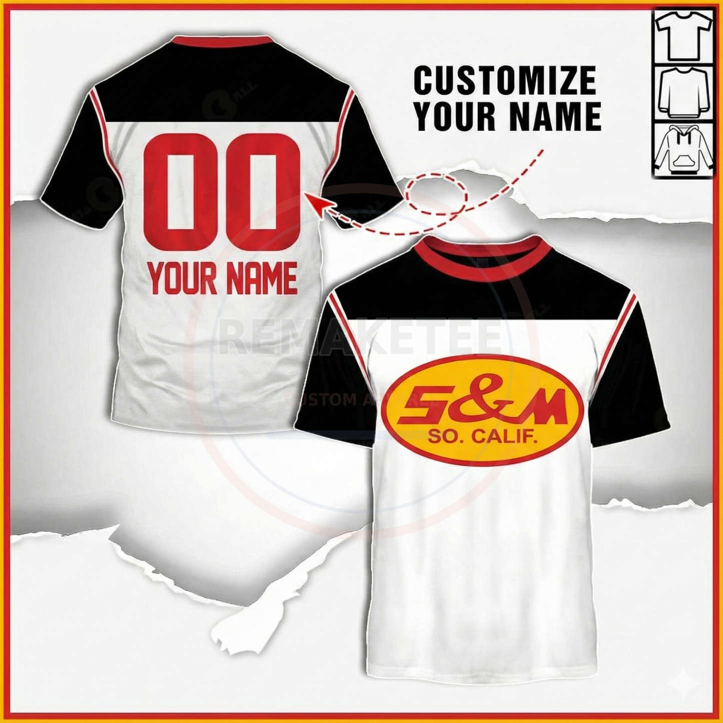RemakeTee Custom Vintage Retro BMX Racing Jersey 115