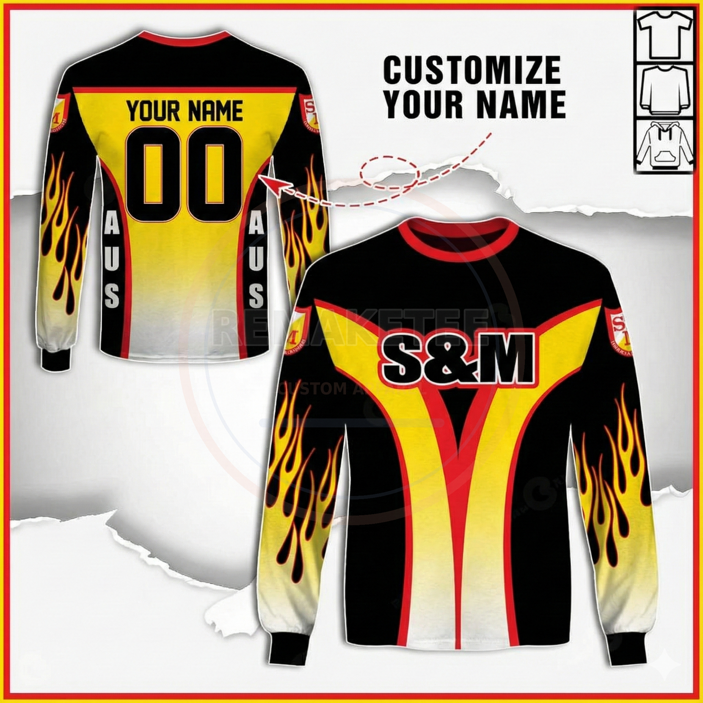 RemakeTee Custom Vintage Retro BMX Racing Jersey 116