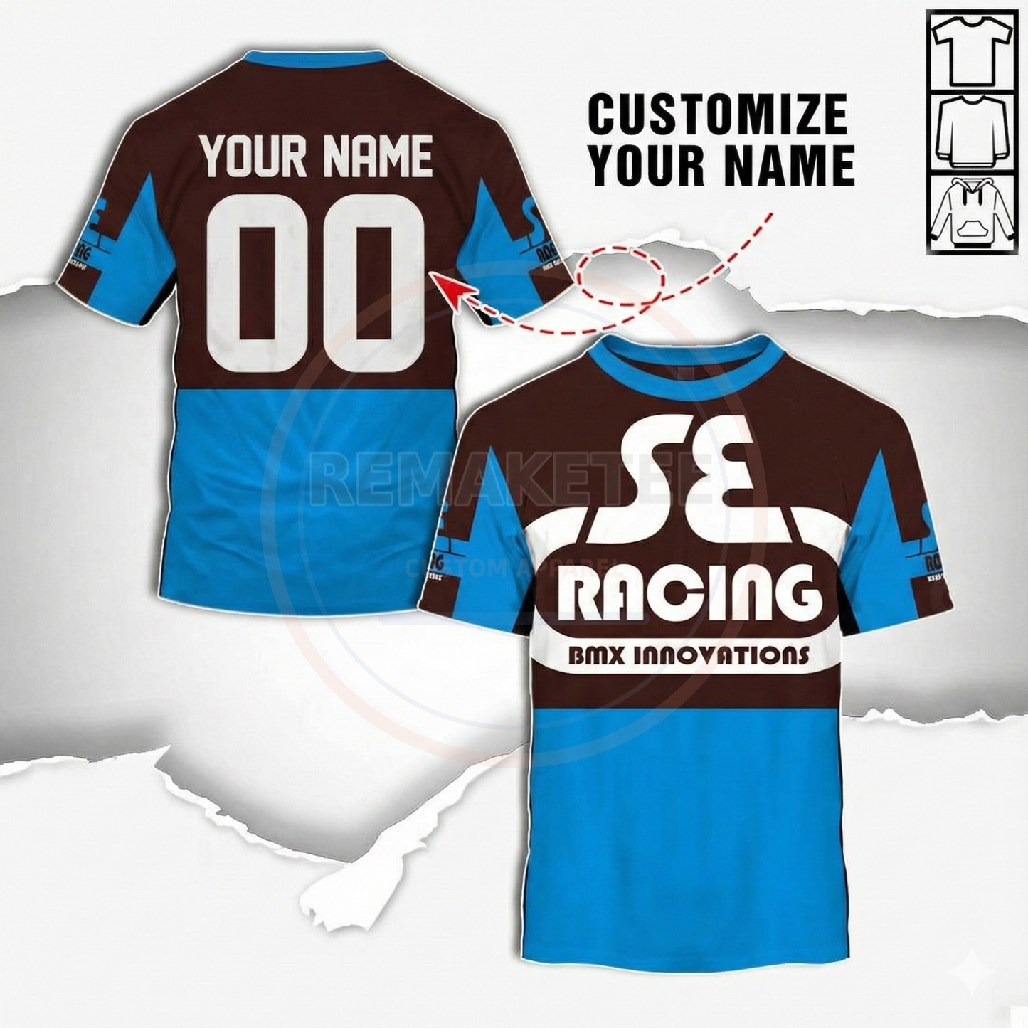 RemakeTee Custom Vintage Retro BMX Racing Jersey 111