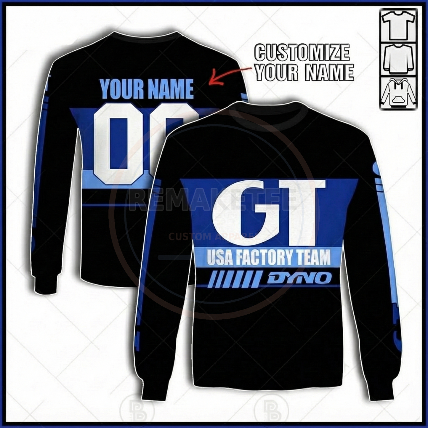 RemakeTee Custom Vintage Retro BMX Racing Jersey 122