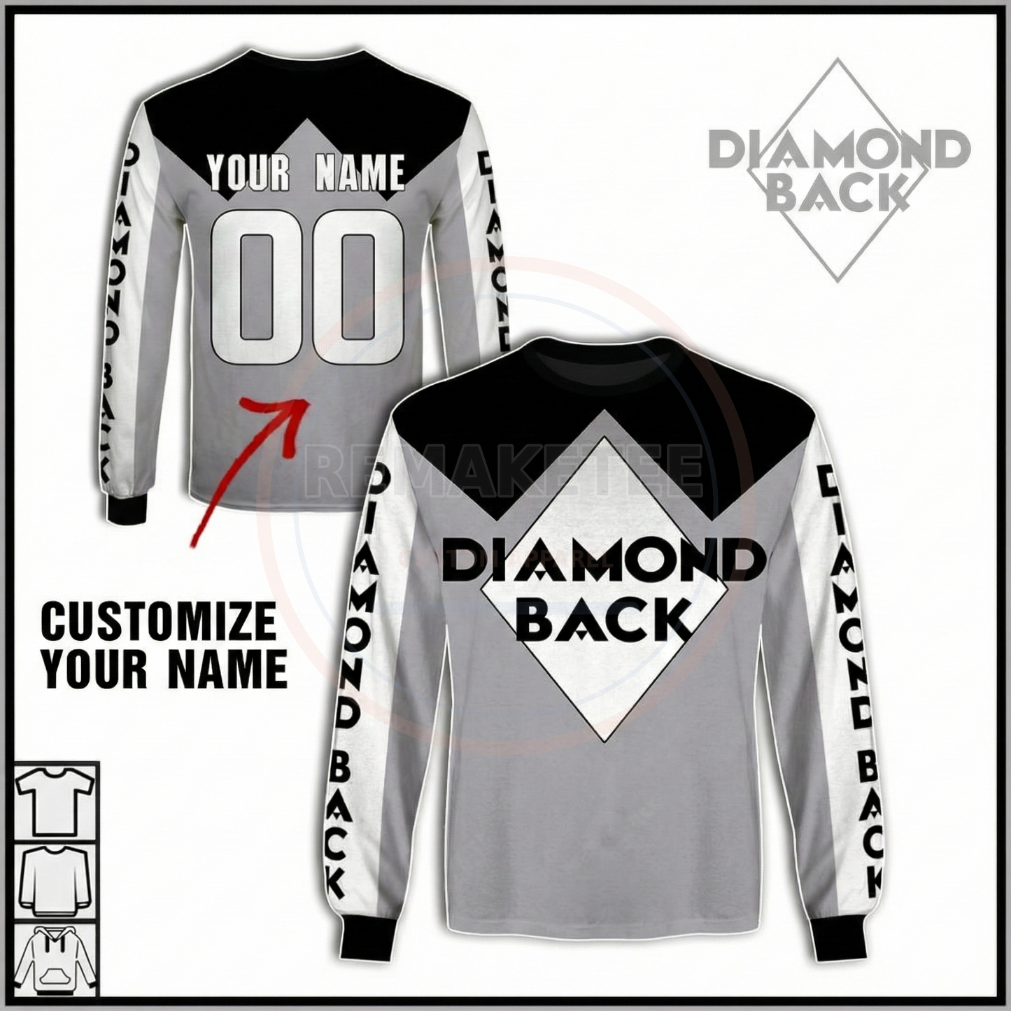 RemakeTee Custom Vintage Retro BMX Racing Jersey 128