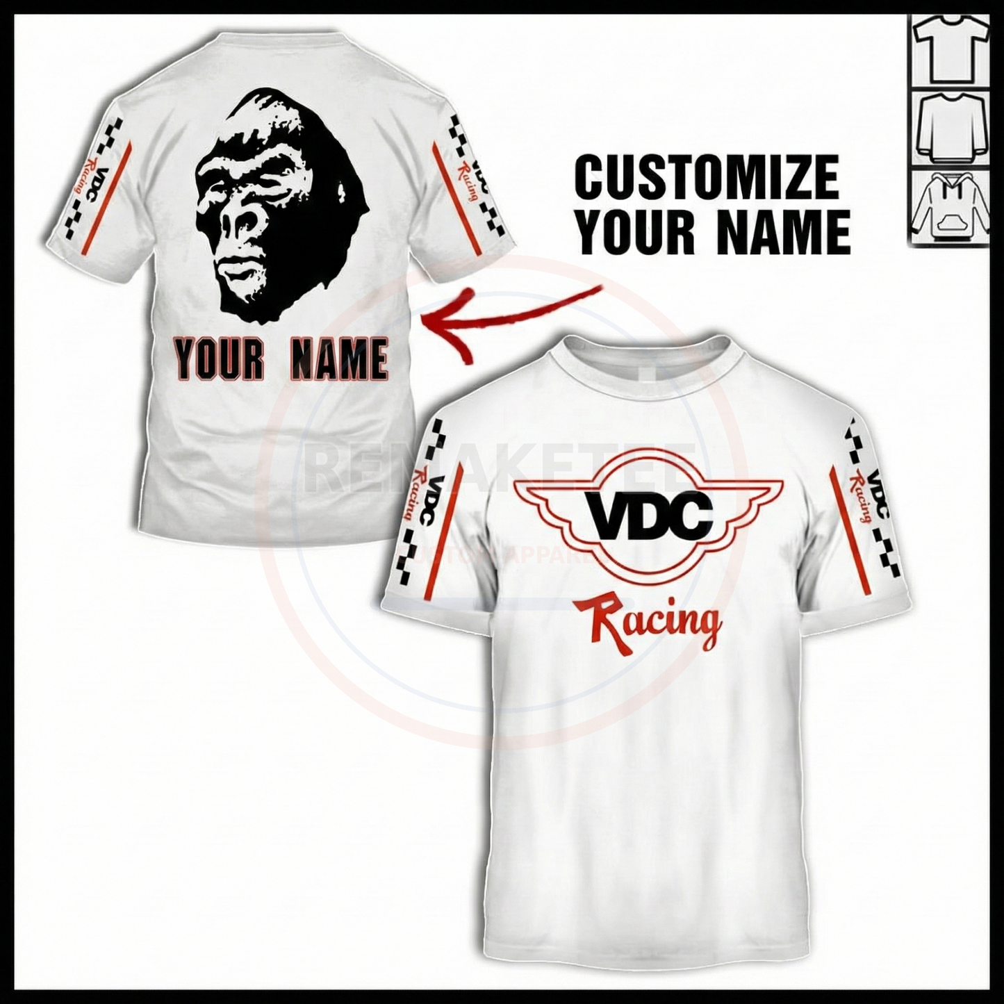 RemakeTee Custom Vintage Retro BMX Racing Jersey 130