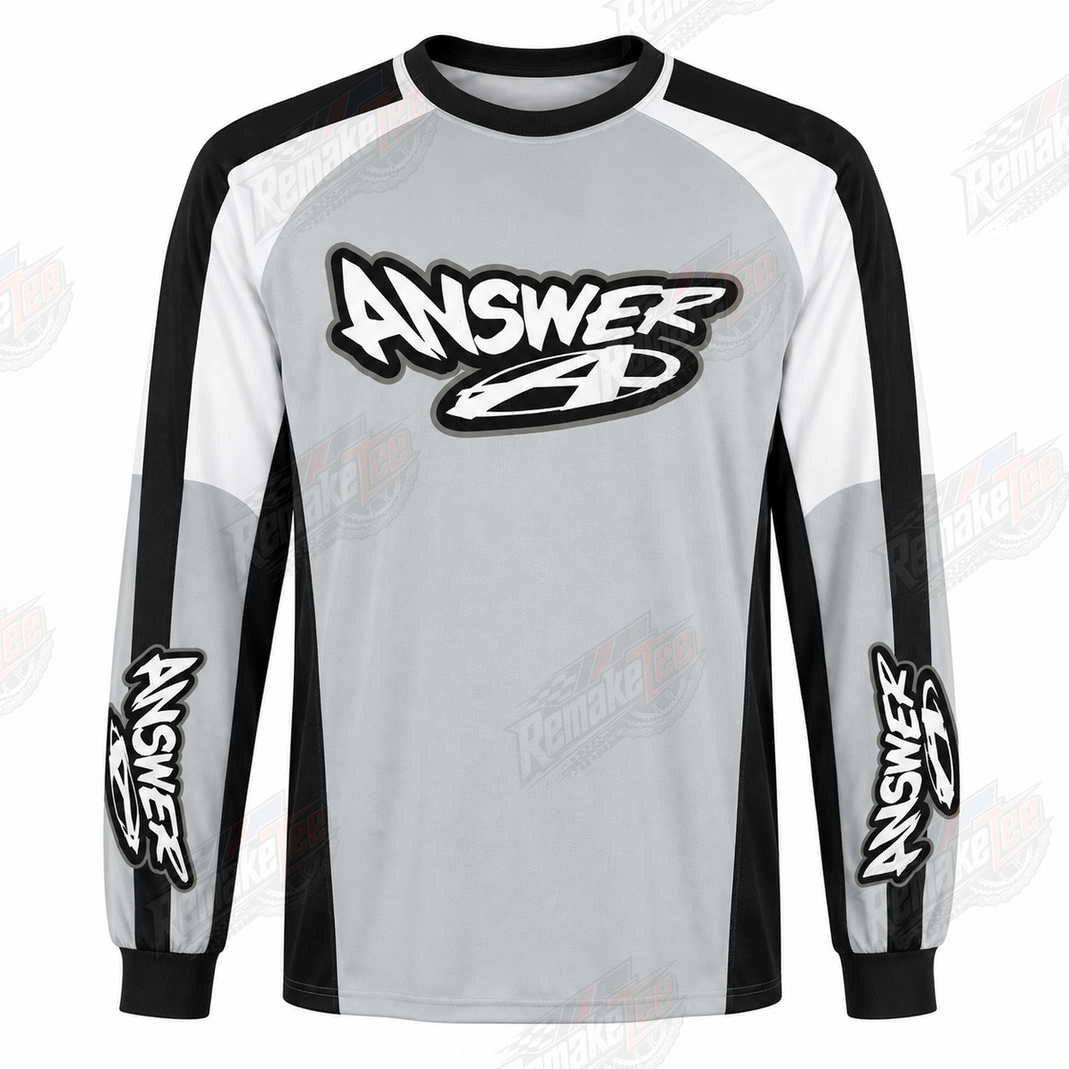 Answer Racing Grey Black vintage VMX racing jersey - product view