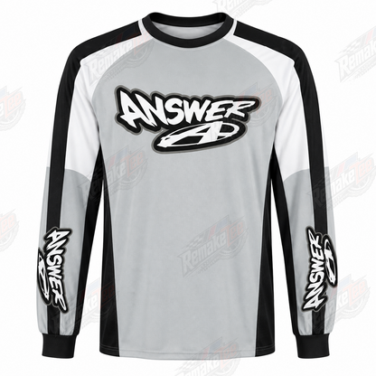 Answer Racing Grey Black vintage VMX racing jersey - product view