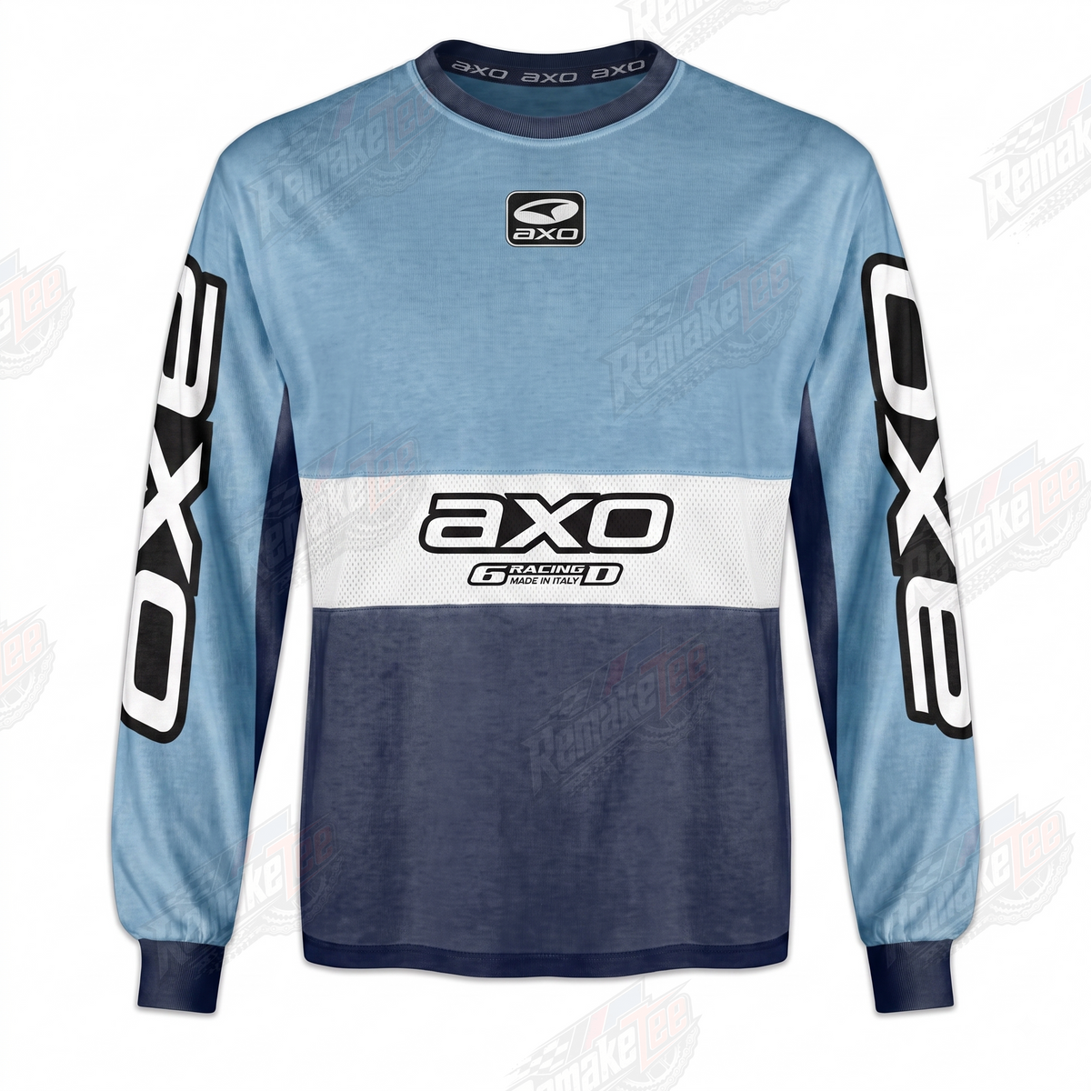 AXO Racing Blue Navy vintage VMX racing jersey - product view