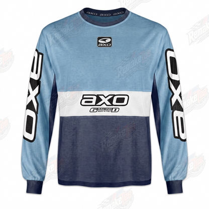 AXO Racing Blue Navy vintage VMX racing jersey - product view