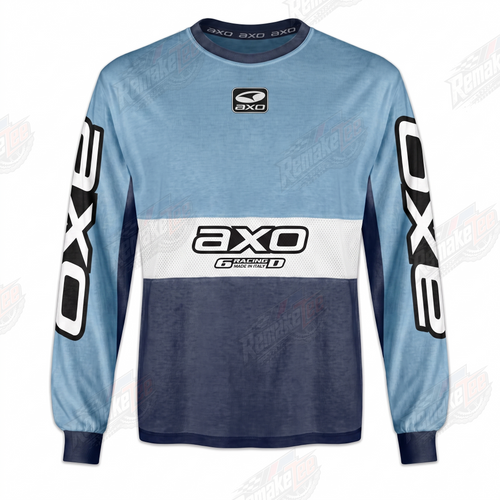 AXO Racing Blue Navy vintage VMX racing jersey - product view
