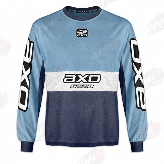 AXO Racing Blue Navy vintage VMX racing jersey - product view