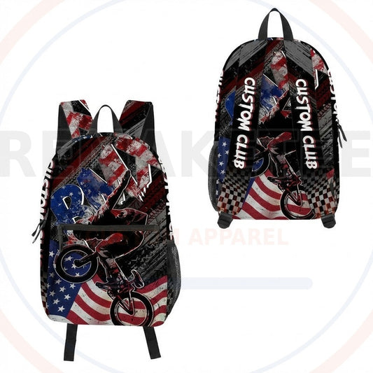 RemakeTee Custom Vintage Retro BMX Racing Backpack 037
