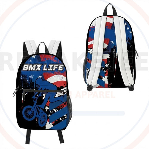 RemakeTee Custom Vintage Retro BMX Racing Backpack 091