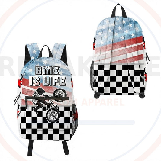 RemakeTee Custom Vintage Retro BMX Racing Backpack 125
