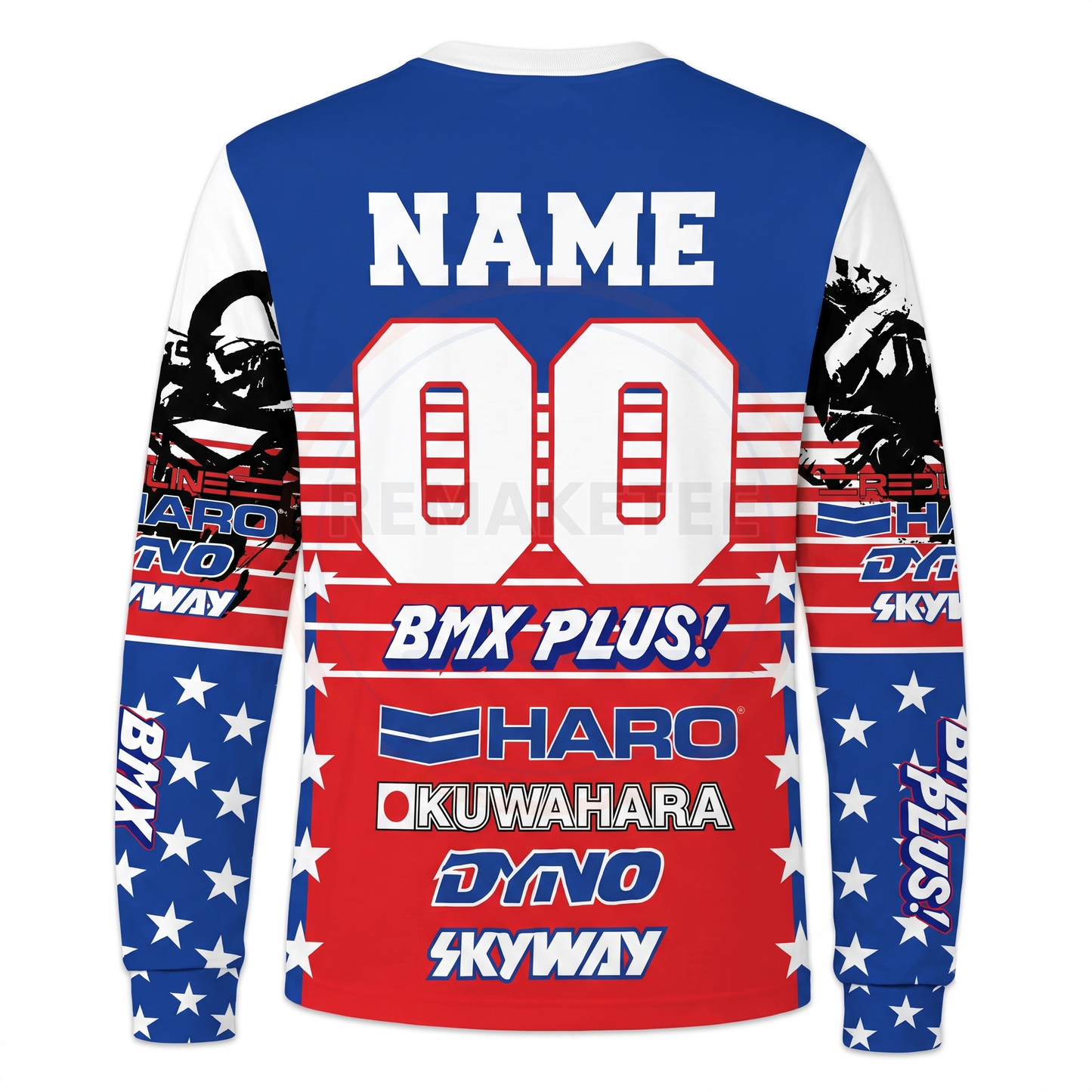 RemakeTee Haro Redline Kuwahara Dyno Skyway Custom Vintage Retro BMX Racing Jersey 148
