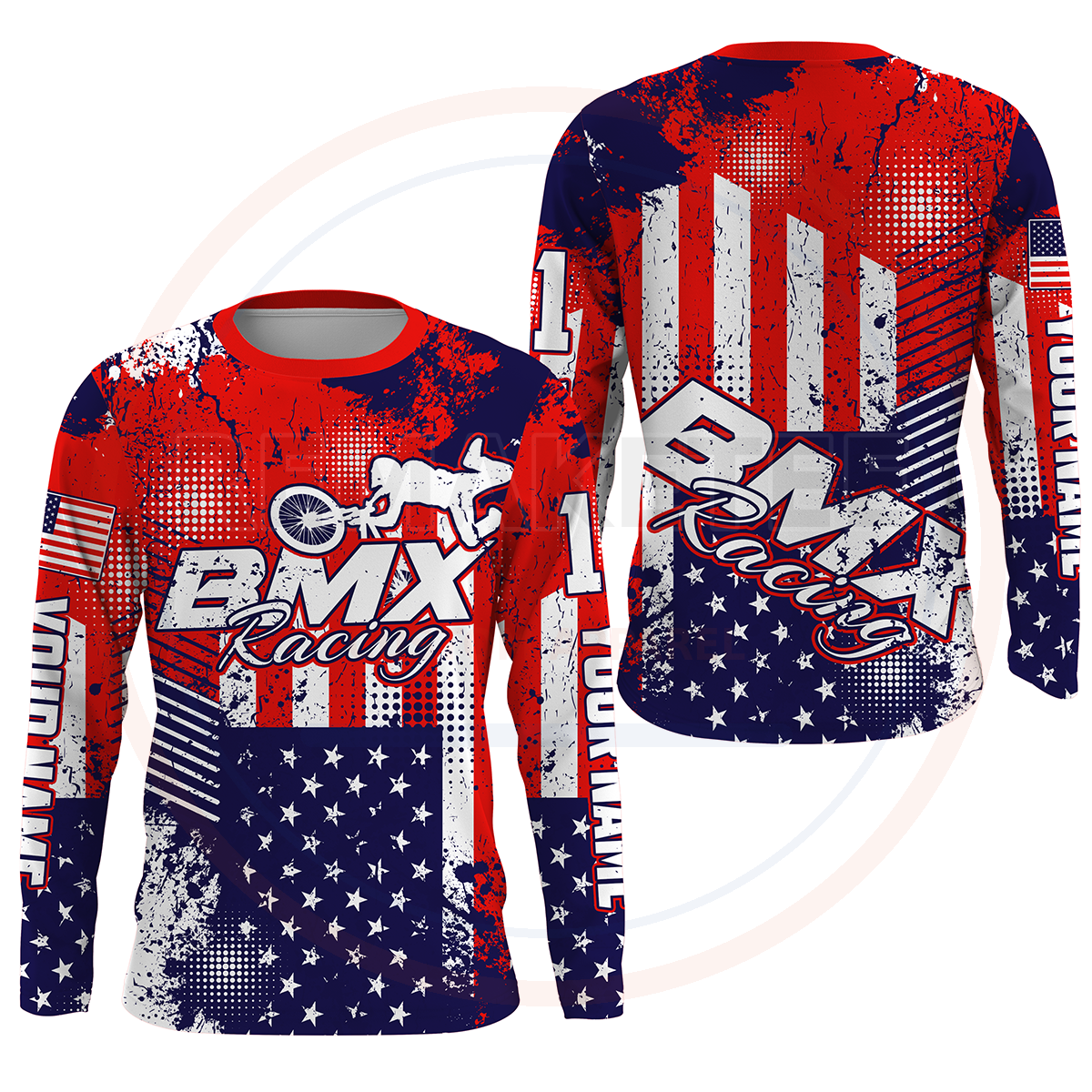 RemakeTee Custom Vintage Retro BMX Racing Jersey 871