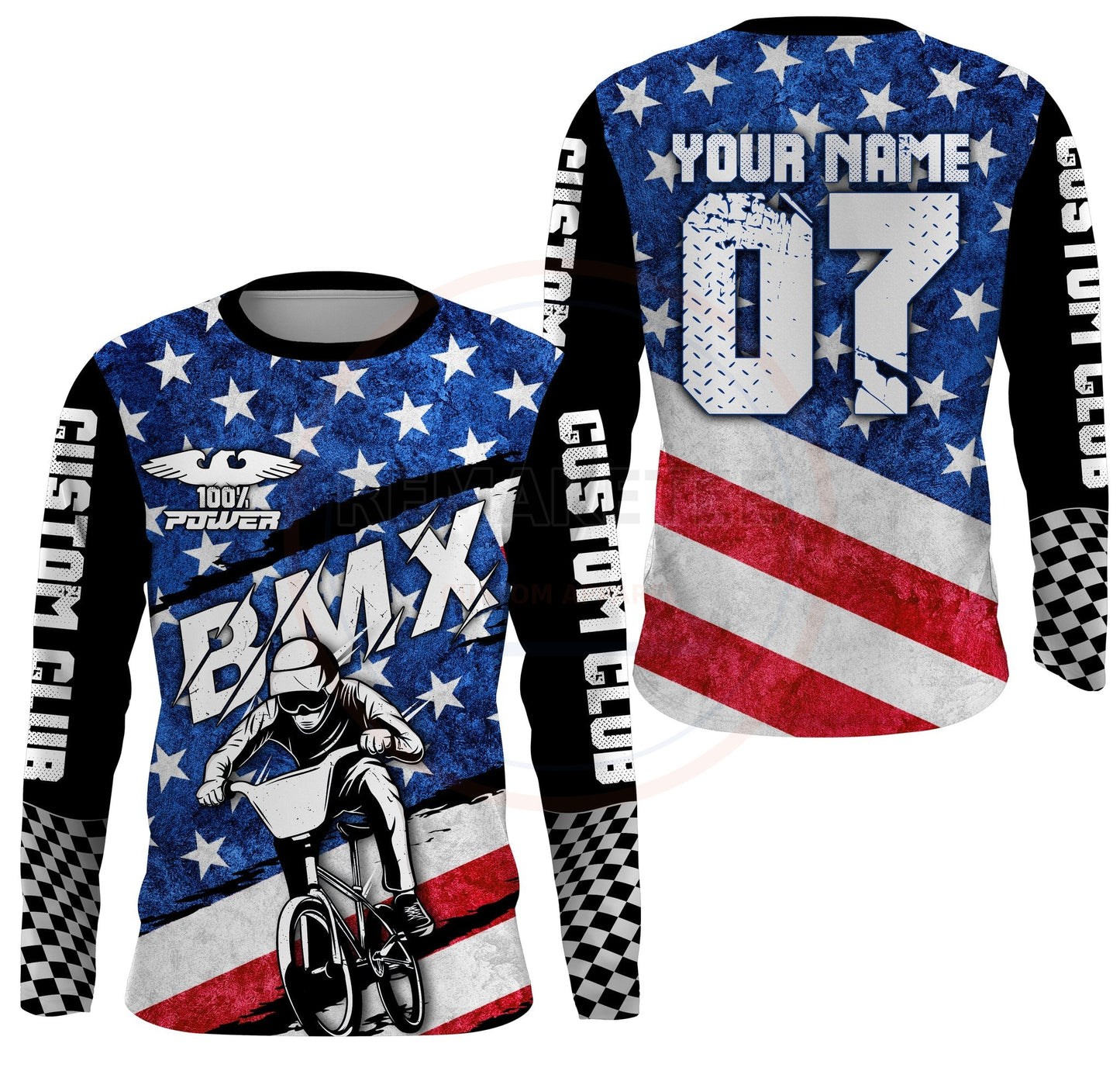 RemakeTee Custom Vintage Retro BMX Racing Jersey 872