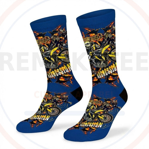 RemakeTee Custom Vintage Retro BMX Racing Socks 061