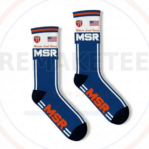 RemakeTee Custom Vintage Retro VMX Racing Socks 078